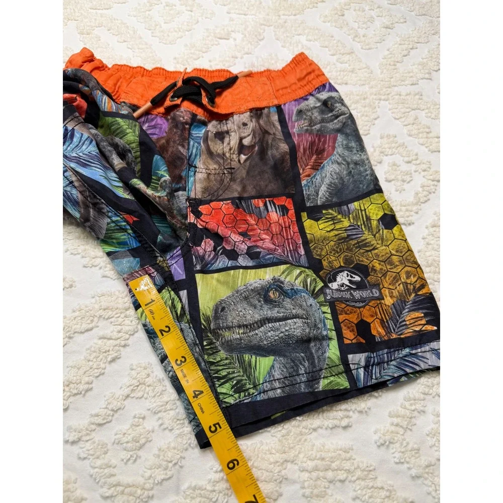 Jurassic World Dinosaur Graphic Swim Trunks Orange Multi XS 4/5 Boys‎ Swimwear
